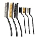 FOCCTS 6 Mini brosse métallique pratique Peinture métallique propre Brosse en acier inoxydable / nylon / laiton