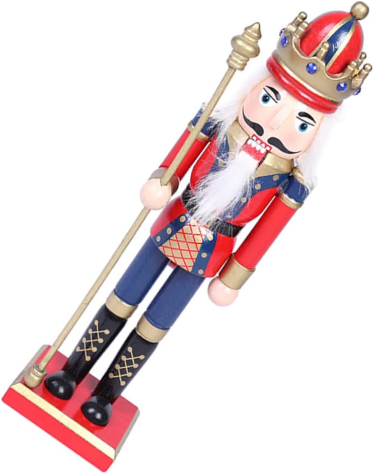 1pc Nutcracker Soldier Decorative Figurine for Christmas Home Decor Lifelike Walnut Puppet Doll Ornament for Shelves and Tables for Holiday Celebrations