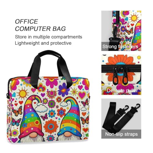 Maletín para portátil 15.6" con asa y correa floral miniatura 6