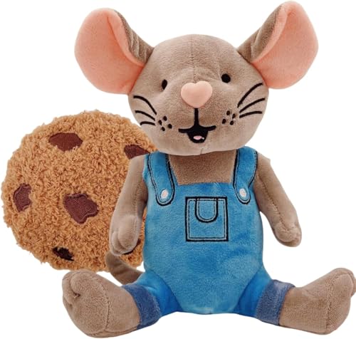 Malvjun If You Give Mouse a Cookie Plush Toy, Cute Mouse and Cookies Soft Stuffed Animal Plush, Book Buddies Plushie, Ideal Gift for Kids Boys and...