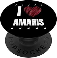 Vista 1 de I Love AMARIS Cool Name Red Heart Funny Personalized Name PopSockets Swappable PopGrip