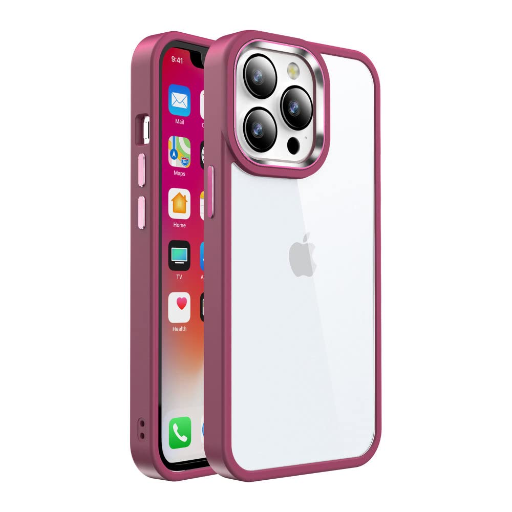 Coque iPhone 12 prune acrylique transparent antichoc - 7