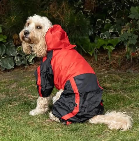 Wrap In Fur Dog Raincoat (S, Red Black) (B0CS67PV2H) Amazon Price History, Amazon Price Tracker