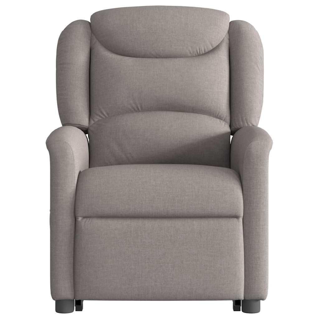 Genérico Sillón eléctrico reclinable elevable de Tela Gris Taupe,Sillas,Sillones-3303221