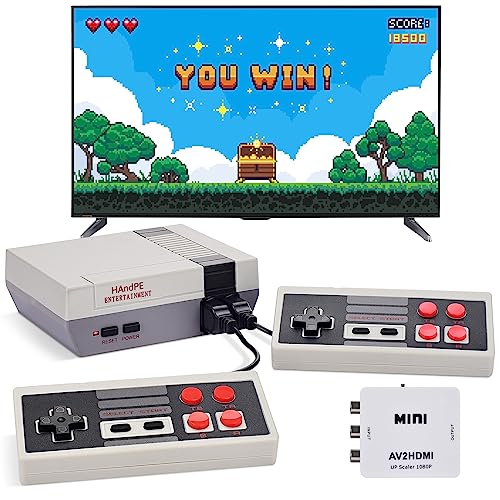 Handpe Retro Classic Mini Game Console Childhood Game Consoles Built-In 620 Game(Some Are Repeated) Dual Control 8-Bit Handheld Game Player For Tv Video Bring Happy Childhood Memories (Hdmi/Av)… #TOP3