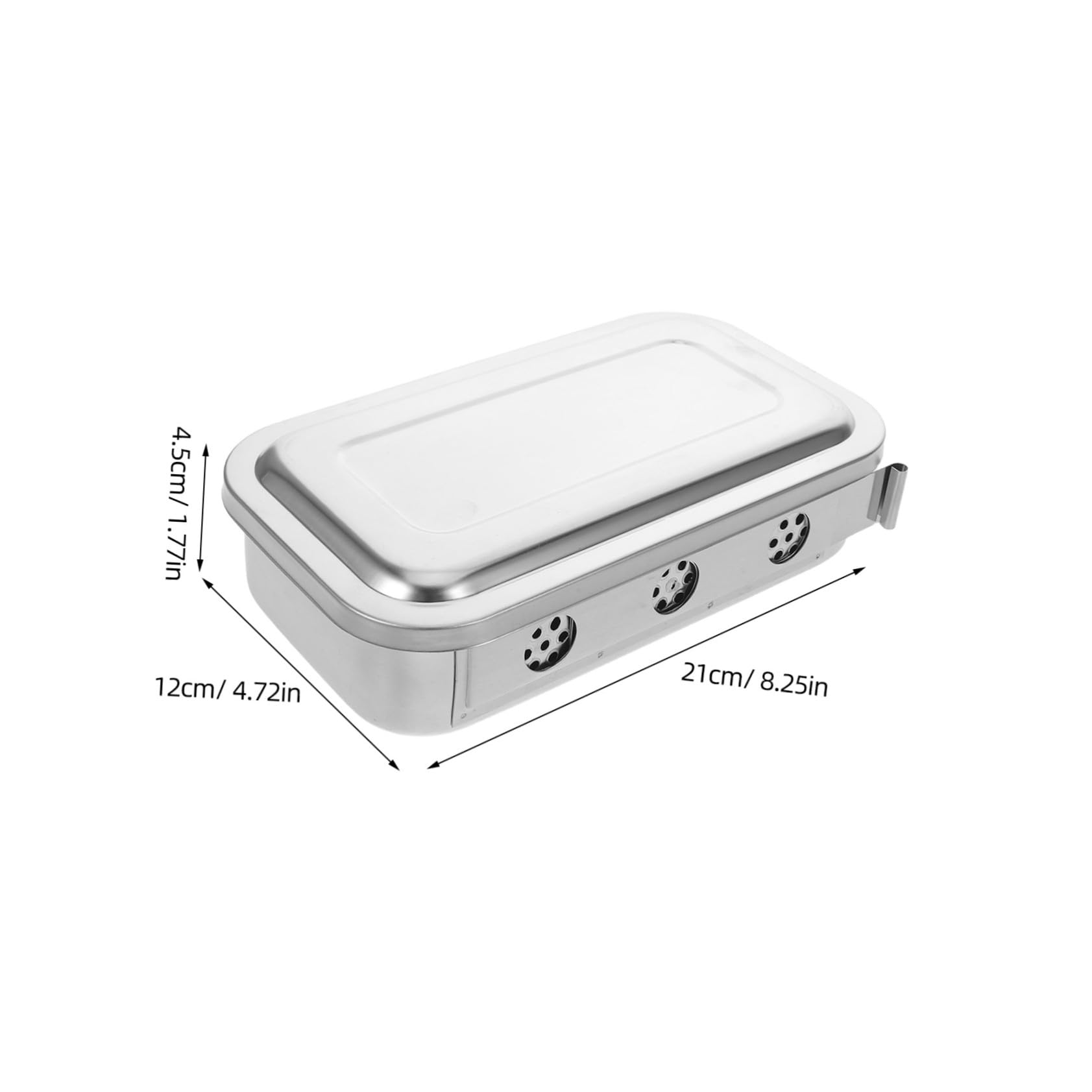 PRETYZOOM 4 Piezas Disco de instrumento quirúrgico plato de médica Organizador de bandejas para instrumentos plato de con tapa Acero inoxidable Plata