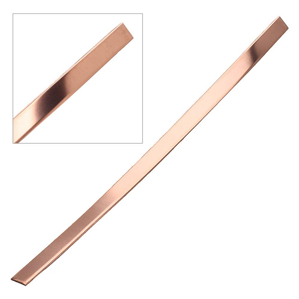 Barra Plana De Cobre Puro 2 Unids T2 CU CU Barra Rectangular De Barra De Cobre, Grosor 4Mm, Longitud 500Mm,Width 25mm