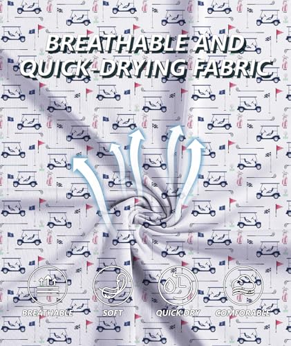 Mens Polo Shirts Short Sleeve Printed Quick‑Dry Golf Tops - image 6