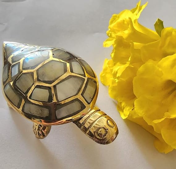 KetsicartWish-Fulfilling Brass Tortoise: Feng Shui Golden Turtle Showpiece Kachua for Good Luck, Wealth, and Prosperity