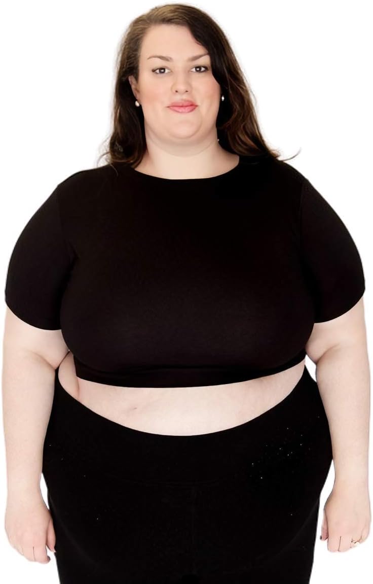 HALFTEE Crew Neck Short Sleeve Layering Tee | Crop Tops for Women & Teens | XS - 6X - Image 6