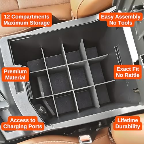 Image of Vehicle OCD - Center Console Organizer for Toyota Tundra (2007-2013) / Sequoia (2008-2022) - Made in USA - SLX111