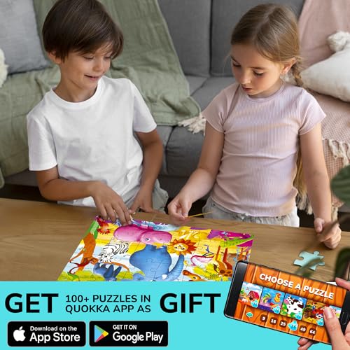 Image of QUOKKA Puzzles for Toddlers 3-5 - 4 x 30 Pieces Puzzles for Kids Ages 2-4 - Animal Learning Jigsaw Puzzle for Kids 4-6 Years Old - Educational Toys for Boy and Girl