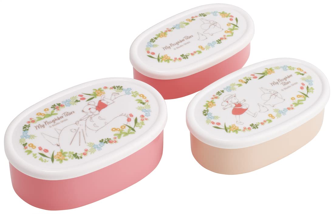 Skater SRS3SAG-A Bento Box, Sealed Containers, Storage Containers, Set of 3, With My Neighbor Totoro, Made in Japan, 30.1 fl oz (860 ml) : Home & Kitchen