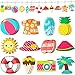 Summer Wood Hanging Ornaments Summer Tree Ornaments Wooden Pendant Beach Summer Decorations for Tree Hawaiian Ornaments Luau Party Decoration Wood Signs with Ropes and Holes for Crafts (36)