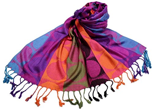 Étole viscose rond multicolore SHANKARA N8 pour femme