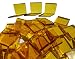 FortySevenGems 100 Pieces Stained Glass Mosaic Tiles 1/2-Inch Yellow Cathedral Glass