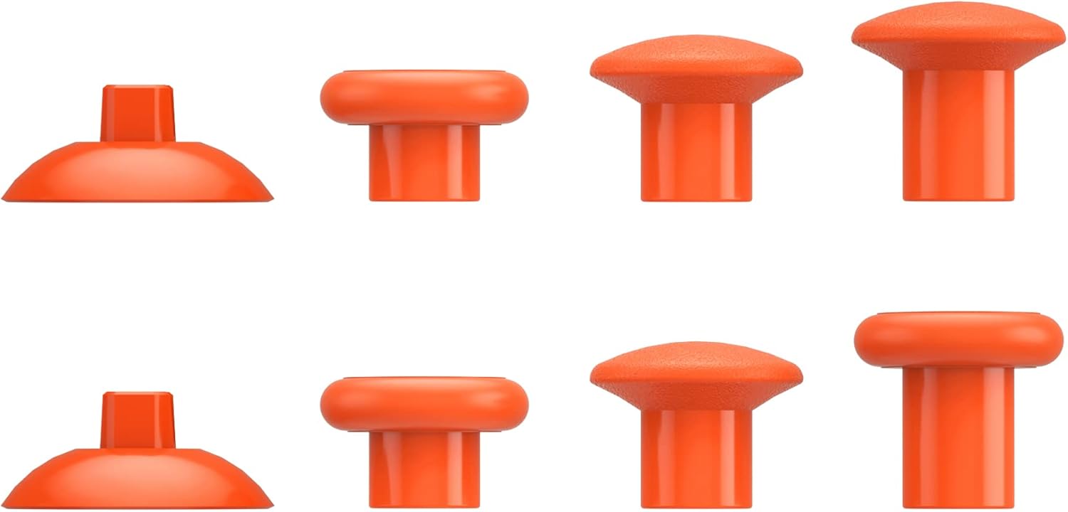 eXtremeRate ThumbsGear Interchangeable Thumbstick for Xbox Controller - Improve Comfort - Orange 3 Height Domed & Concave Grips Ergonomic Adjustable Joystick for Xbox Core, for Xbox One S/X/Elite - Image 5