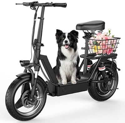 GWEIT Electric Scooter for Adults, Electric Scooter with Seat with 1000/1400W Peak Motor, 25Mph, 30/45 Miles Range, 14" Foldable Escooter with Multiple Suspension for Commuter, Travel, Shopping