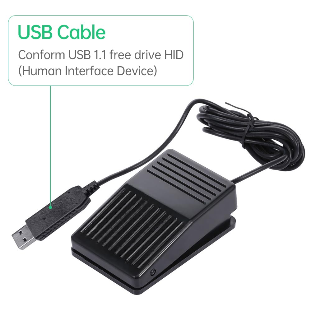 Docooler USB Game Fußschalter Keyboard Aktion Schalter Pedal HID