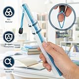 hoinya Clear Pencil Case, Plastic Pencil Pouch Zipper File Bags 5PCS Exam Pencil Case with Strong Zipper for School Supplies, Bills, Cosmetics, Stationery and Travel Accessories, 5 Colors - Image 4