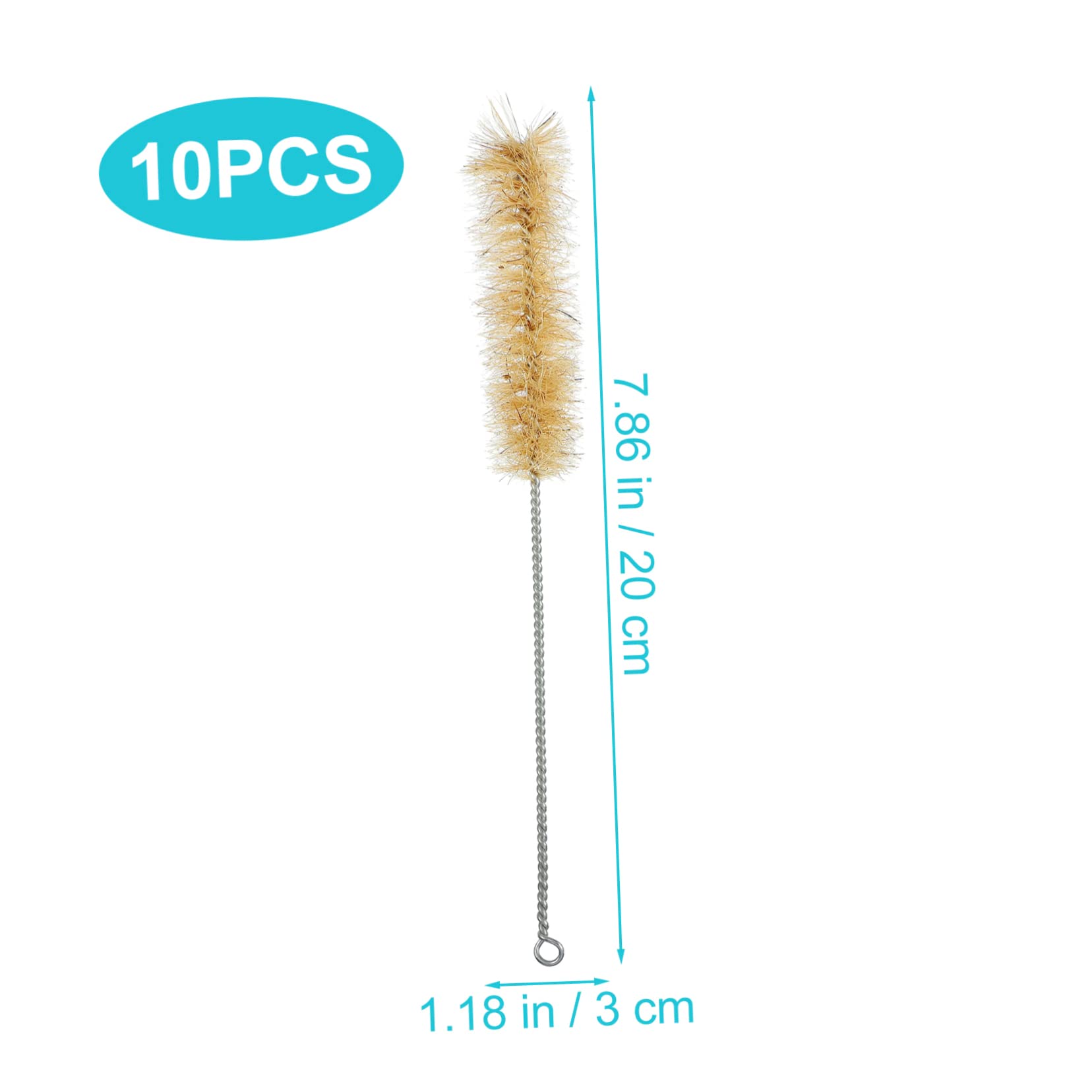 GOOHOCHY 10pcs Nylon Long Straw Brush Test Tube Brush Tube Cleaners Tube Cleaner
