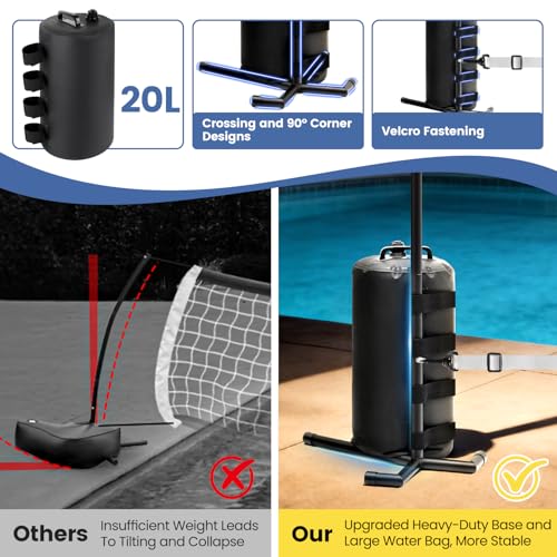 Vidoya Pool Volleyball Net Set with Solar LED Lights for Inground Pools - image 3