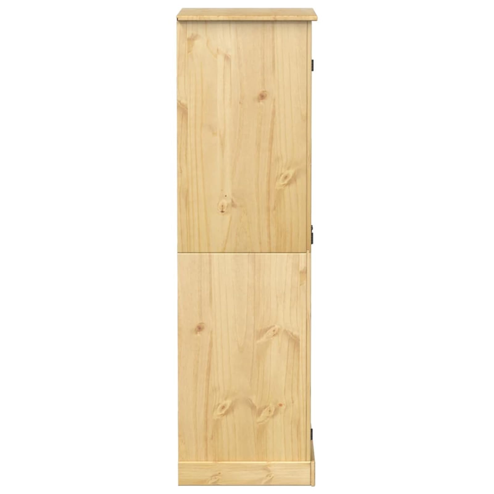 Gecheer Garde-Robe Corona 76x50x170 cm Bois de pin Massif, Armoire de Rangement avec Compartiment avec Rail de Suspension et 2 Portes, Armoire Penderie pour Chambre à Coucher, Salon, Bureau