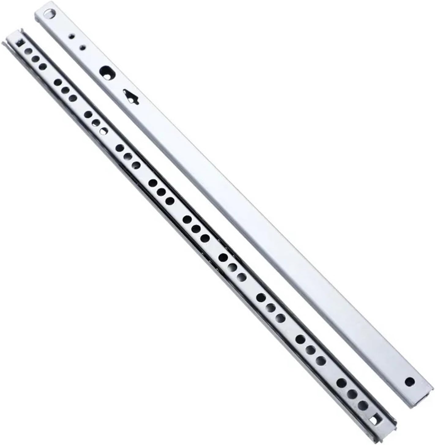 Drawer Slides 17mm Wide Mini Drawer Slides Two-Way Pull-Out Slide Rail Track 1 Pair Runners(406mm)