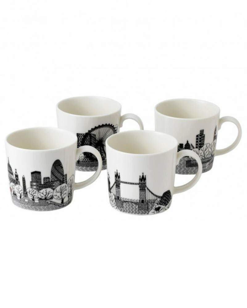Royal Doulton London Calling Mugs by Charlene Mullen (Set of 4
