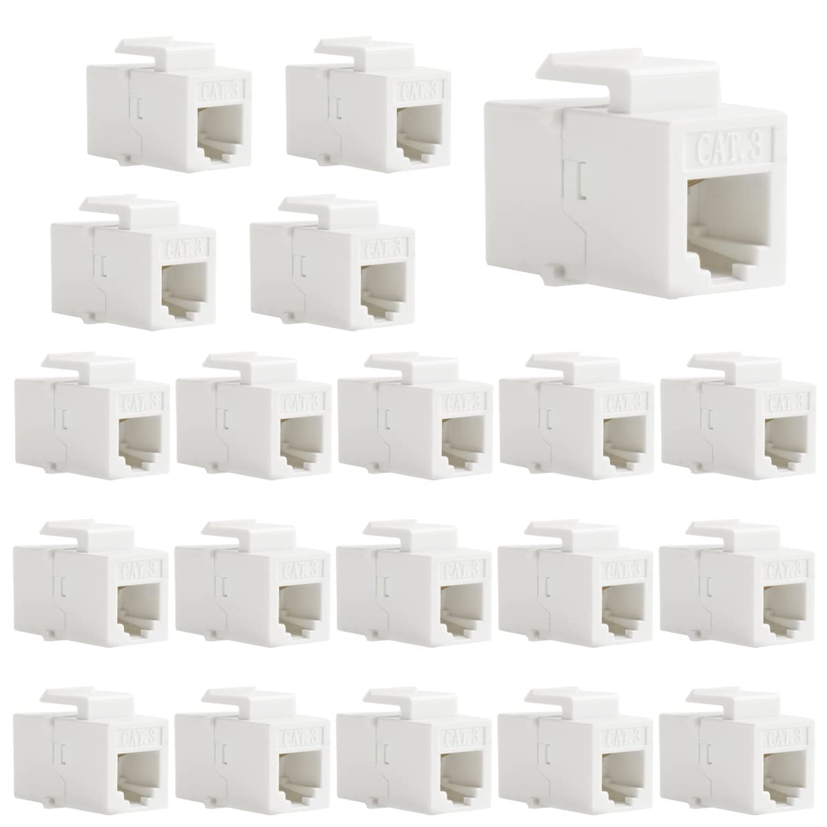 Exiron RJ11 CAT3 Telephone Keystone Jack Phone Keystone Coupler Jack