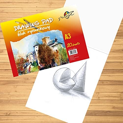 S'cool Drawing Paper | Sketch Pad (A3, 90 g/m², 20 Sheets) | Drawing Pad White | Sketchbook for Drawing