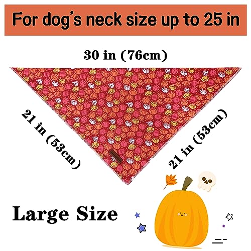 Unique style paws Halloween Dog Bandanas, Triangle Pumpkin Pet Scarf for Boy and Girl Premium Durable Fabric - Image 4