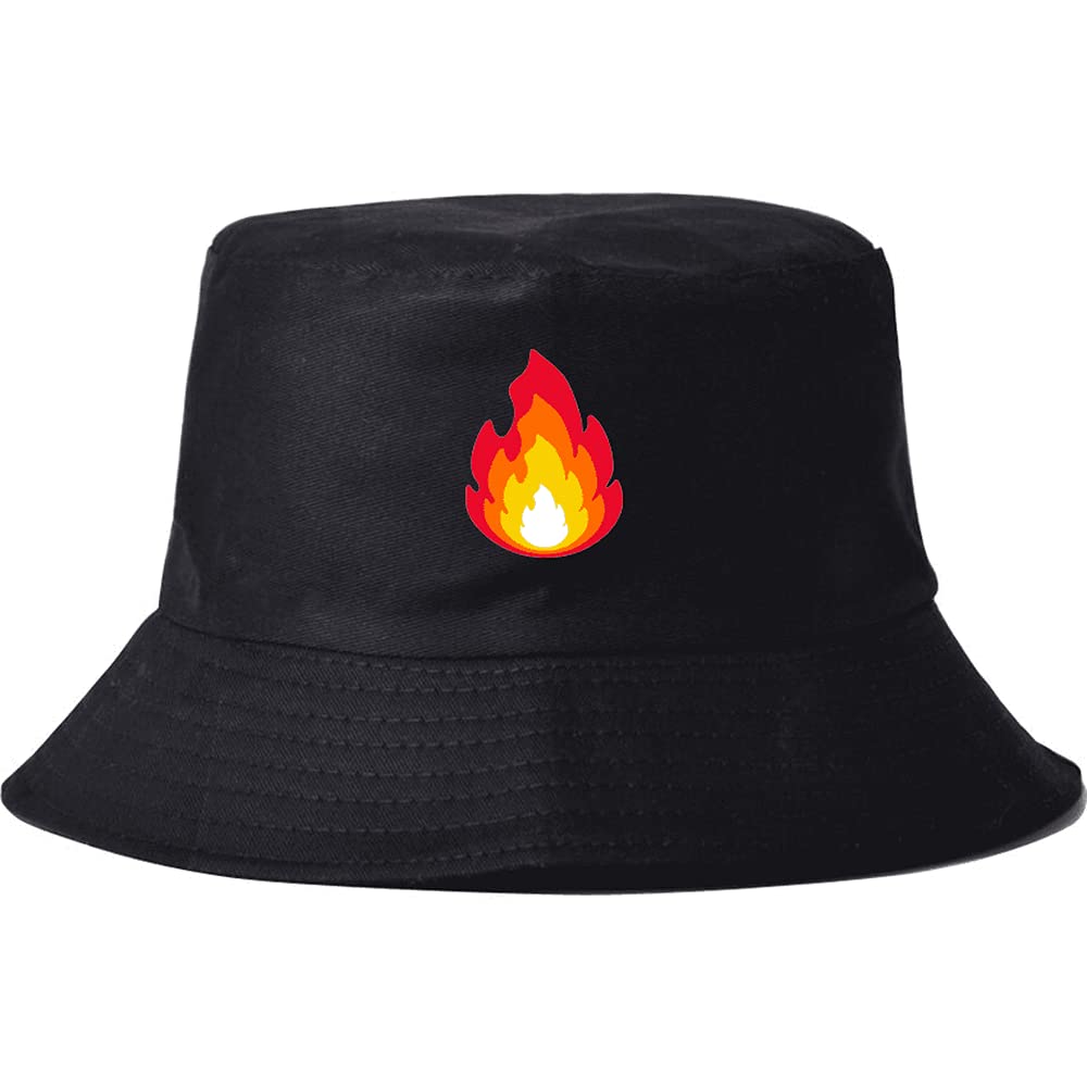 Sapnap Layered Fire Girl's Bucket Hat Fashion Fishing Hat Top Sun Hat