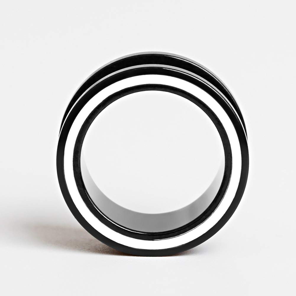 KUBOOZ Wtyczka do uszu, tunel, rozpychacz, piercing, prosta śruba ze stali nierdzewnej, grubość 6 mm do 16 mm, Stal nierdzewna