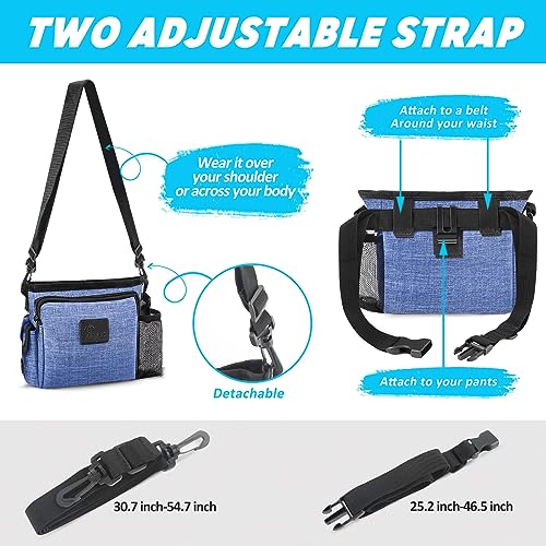 LOYEE Bolsa de petisco para cães para treinamento com fecho magnético, pochete portátil para passear