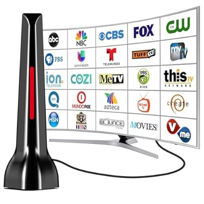 Digital TV Antenna Indoor for Smart TV, 4K HD TV Antenna for Local Channels Indoor Without Cable - Magnetic Base, 360° Reception, 8.2ft Cable, 120 Miles Range - Support All HDTV After 2007