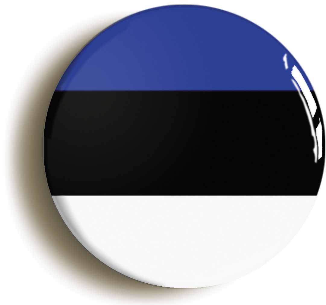 Estonia National Flag Fridge Magnet (Circular 2inch / 50mm Diameter)