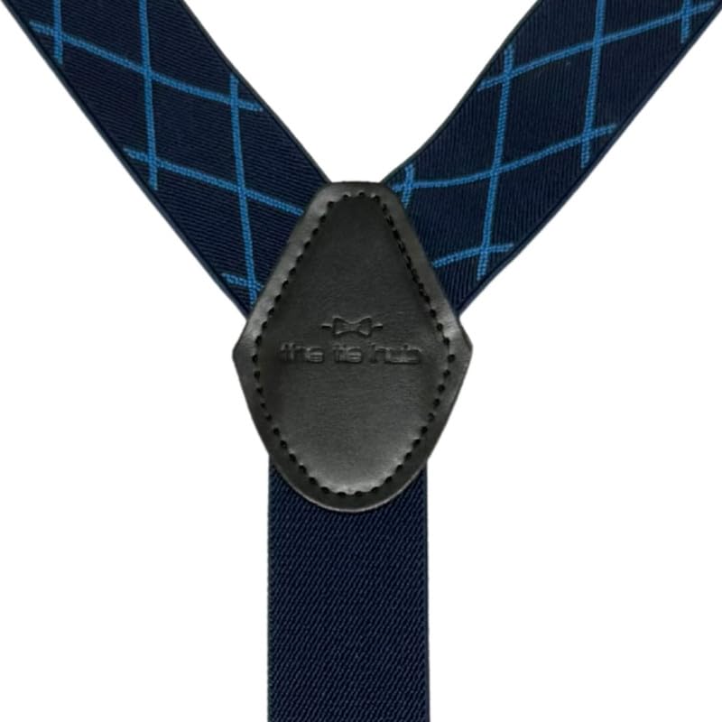 Image of The Tie Hub Suspenders for Men | Slim Clip-On Y-Back Elastic Braces | Adjustable 1.25 Inch | Formal Wedding Office