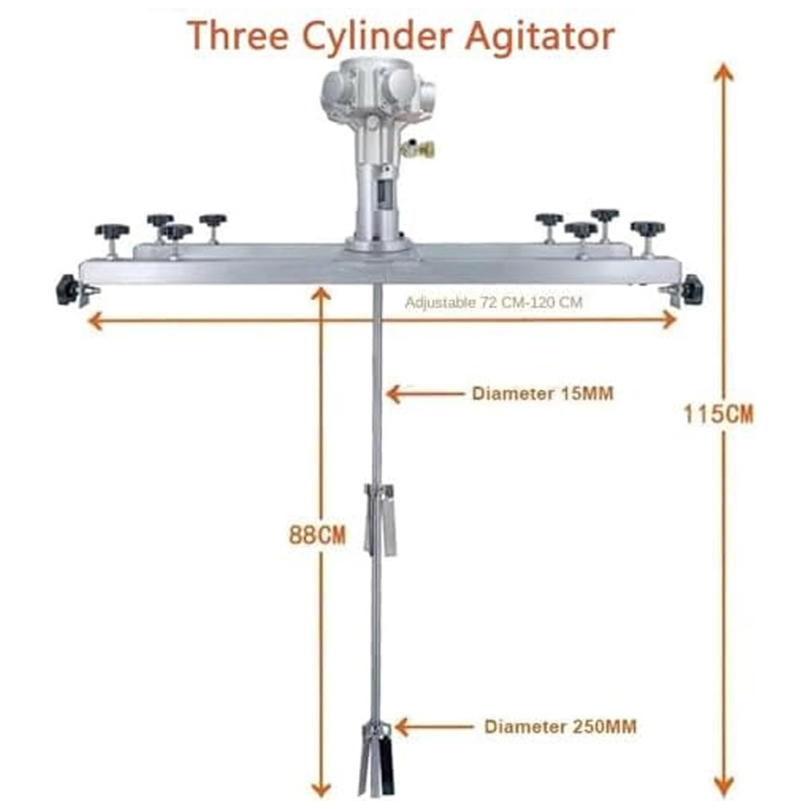 Agitador neumático – Abrazadera de agitador industrial, mezclador de barril de velocidad ajustable, herramienta de mezcla de pintura con colgador de soporte para agitar y mezclar eficientemente
