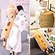 AMOZO Katze Kuscheltier Stofftier Lange Katzen Kissen Plüschtiere Kawaii große süße Cat Plüsch Sofakissen Geschenke für Freunde Kinder Dekoration(Orange,110cm)