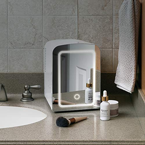 Chefman Iceman Portable Mirrored Beauty Fridge With LED Lighting 4L Mini Refrigerator の商品画像 6
