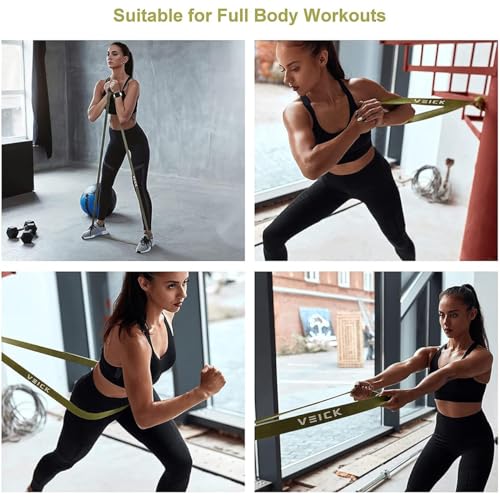 Image of VEICK Pull Up Resistance Bands Set, Heavy Stretch Workout Bands, Fitness Assistance Bands for Men Women, Portable Exercise Equipment for Home Gym Office Travel