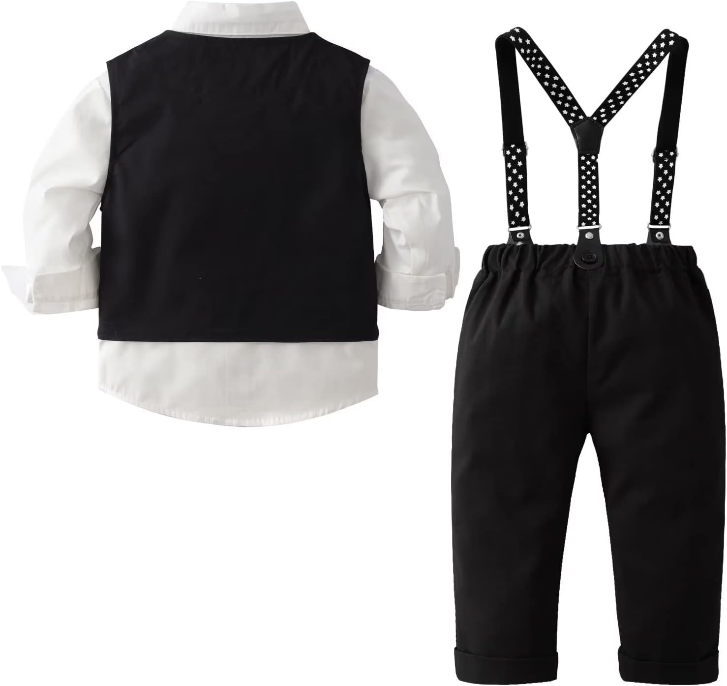 Tiepant Boys 3-Piece Vest Suits Long Sleeve Gentleman Outfits Set for Toddler - Image 4