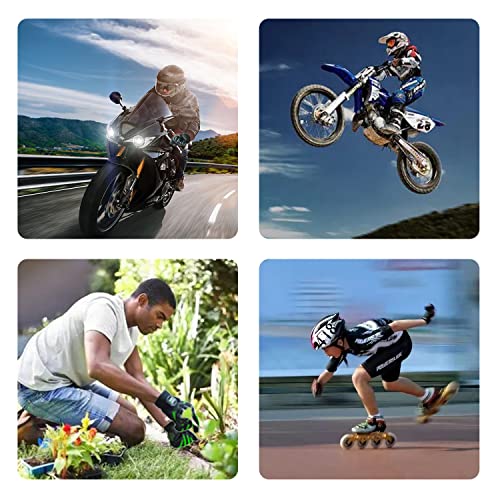 UHEREBUY Motorcycle Gloves Touch Screen Full Finger Riding Gloves Knuckle Protection for Men and Women for Dirt Riding, Road Racing, Cycling, Climbing Work Outdoor Sports (Green L) by UHEREBUY - Used condition - Image 5