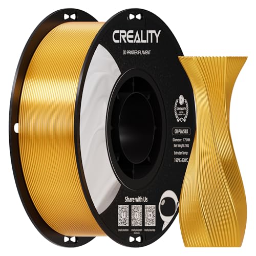 Creality PLA 3D Printer Filament, PLA Filament 1.75mm Silk Shiny PLA Filament +/-0.02mm, 3D Printing Filament 1KG/2.2lb,