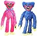 Poppy Playtime Huggy Wuggy Plüschtier Spiel Puppe 40 cm Horror Spielzeug gefüllte Plüschpuppe Monster Horror Toy Kinder Weihnachten Geschenk Horr (Blau+Rosa)
