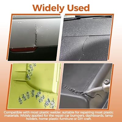 Plastic Welding Staples 3000 PCS, 6 Types Hot Staples Wave Shape Repair Tool Kit for All Car Automotive Plastic Repair, Car Bumpers Dashboards, Lamp Holders Welding, Decoration