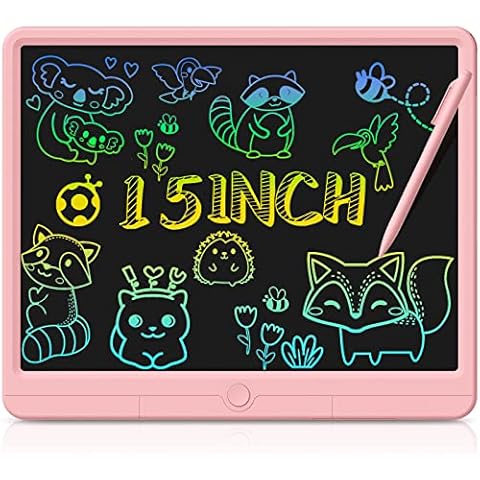 GIGART LCD Writing Tablet for Kids 15 Inch Magic Doodle Board Drawing Tablet for Kids Electronic Writing Board Drawing Pad for Kids, Educational Toys Gifts for 3-12 Year Old Girls (Pink) Cover