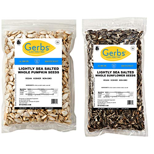 Gerbs Ultimate Lightly Sea Salted Whole Pumpkin & Sunflower Gift Pack, Top 14 Food Allergen Free, Non Gmo, Vegan, Keto, Paleo Friendly #TOP9