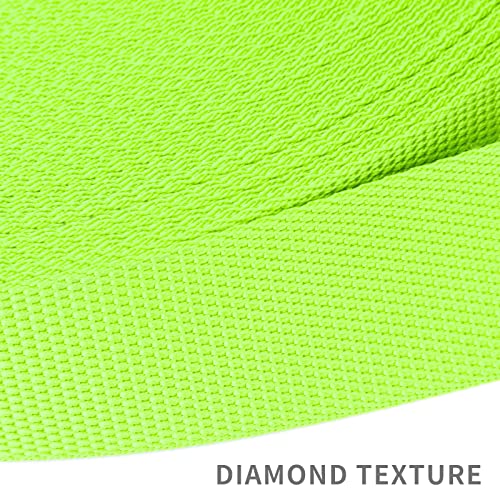 Image of Nylon Webbing 1 Inch 1.5 Inch, Heavy Duty Nylon Webbing Strap 12 Yard,Durable Strapping for Indoor or Outdoor Gear, DIY Crafting, Repairing (Fluorescent Green, 1 inch-12 Yard)